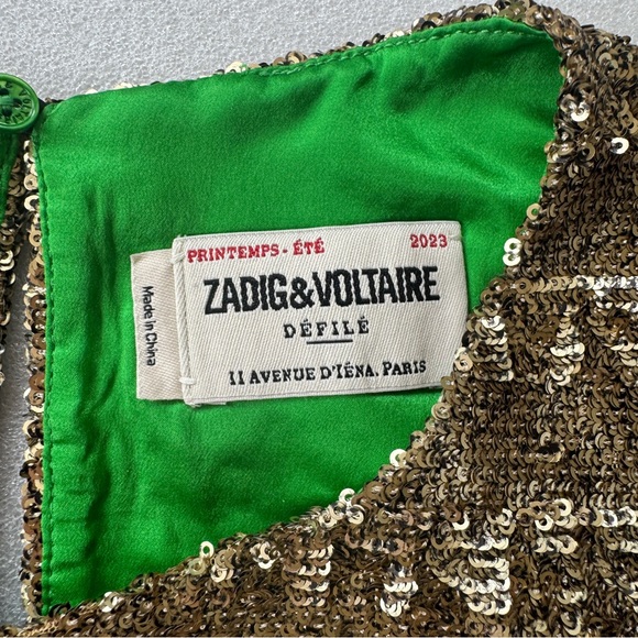 Zadig and Voltaire Toysse Sequin Top - Picture 5 of 8